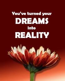 Dreams Into Reality virtual Job Promotion eCard greeting
