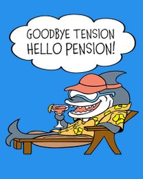 Goodbye Tension virtual Retirement eCard greeting