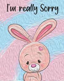 Sad Bunny online Sorry Card