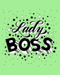 Awesome Lady virtual Boss Day eCard greeting