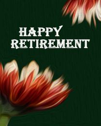 Green Background virtual Retirement eCard greeting