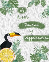 Little Toucan online Employee Appreciation Card