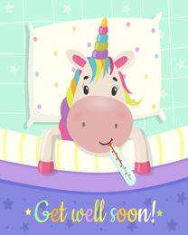 Unicorn  online Get Well Soon  Card | Virtual Get Well Soon  Ecard