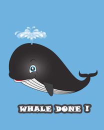 Whale Done online Job Promotion Card | Virtual Job Promotion Ecard