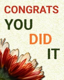 You Did It virtual Promotion eCard greeting