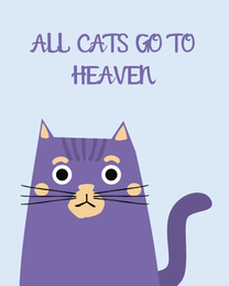 Cats Heaven virtual Sympathy eCard greeting