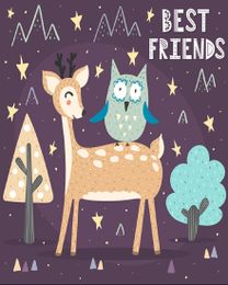 Animals Cartoon online Friendship Card | Virtual Friendship Ecard