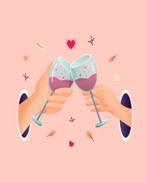 Romantic Date online Cheers Card
