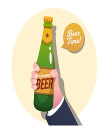 Beer Background virtual Cheers eCard greeting