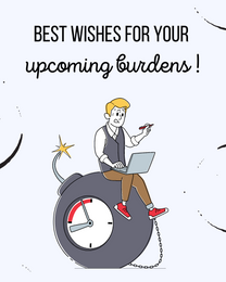 Upcoming Burdens virtual Job Promotion eCard greeting