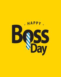 Blue Tie online Boss Day Card
