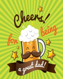 Great Dad online Cheers Card