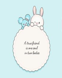 Cute Kawaii online Friendship Card | Virtual Friendship Ecard