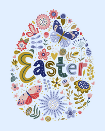 Colorful Egg virtual Easter eCard greeting