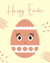 Cute Egg virtual Easter eCard greeting