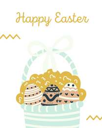 Egg Basket online Easter Card | Virtual Easter Ecard