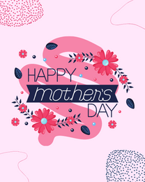 Pink Dots online Mother Day Card