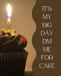 Big Day virtual Funny Birthday eCard greeting