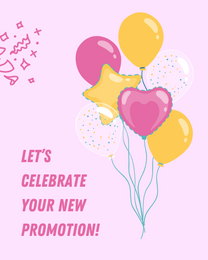 Lets Celebrate online Job Promotion Card
