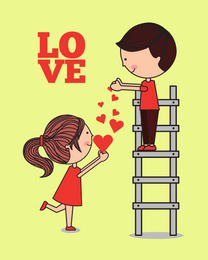 Cute Couple virtual Love eCard greeting
