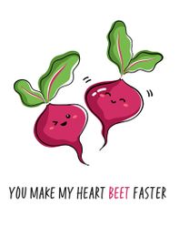Cute Beetroot online Friendship Card