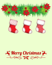 Socks virtual Christmas eCard greeting