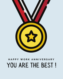 You Are Best virtual Work Anniversary eCard greeting