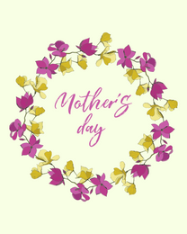 Rounded Floral online Mother Day Card | Virtual Mother Day Ecard