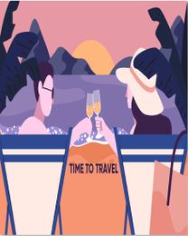 Time To  Travel virtual Cheers eCard greeting