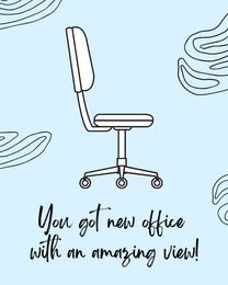 New Office online Job Promotion Card | Virtual Job Promotion Ecard