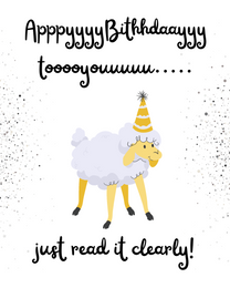Read It Carefully virtual Funny Birthday eCard greeting