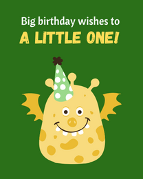 Little One virtual Kids Birthday eCard greeting