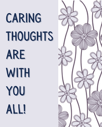 Caring Thoughts virtual Sympathy eCard greeting