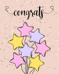 Long Stars  online Congratulations Card | Virtual Congratulations Ecard