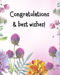Best Wishes virtual Congratulations eCard greeting