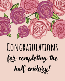 Half Century online Congratulations Card | Virtual Congratulations Ecard