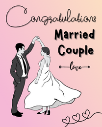 Dancing Couple online Wedding Card | Virtual Wedding Ecard