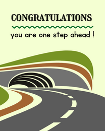 Step Ahead online Congratulations Card | Virtual Congratulations Ecard