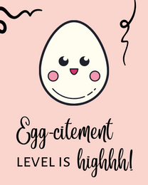 High Eggcitement online Baby Shower Card