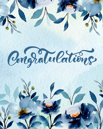 Floral Wishes online Congratulations Card | Virtual Congratulations Ecard