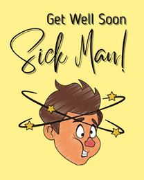 Sick Man online Funny Get Well Soon Card