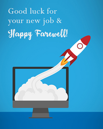 New Job virtual Farewell eCard greeting