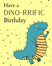 Dino Rrific online Kids Birthday Card | Virtual Kids Birthday Ecard