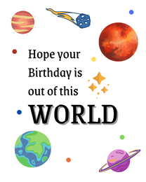 Out Of World virtual Birthday eCard greeting