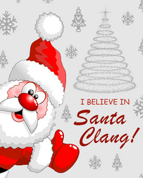 Santa Clang virtual Christmas eCard greeting