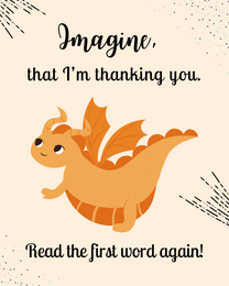 Imagine online Funny Thank You Card