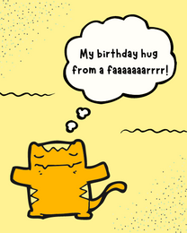 Sweet Hug virtual Funny Birthday eCard greeting