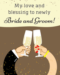 Bride And Groom virtual Wedding eCard greeting