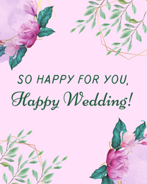 So Happy virtual Wedding eCard greeting