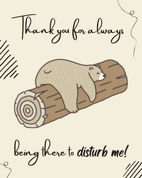 Disturb Me online Funny Thank You Card | Virtual Funny Thank You Ecard